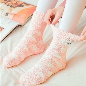 BLACK FRIDAY SALE! Candy pink spotted sheep socks